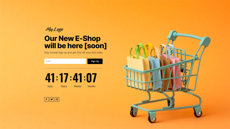Coming Soon Shopping page layout by Divi.expert