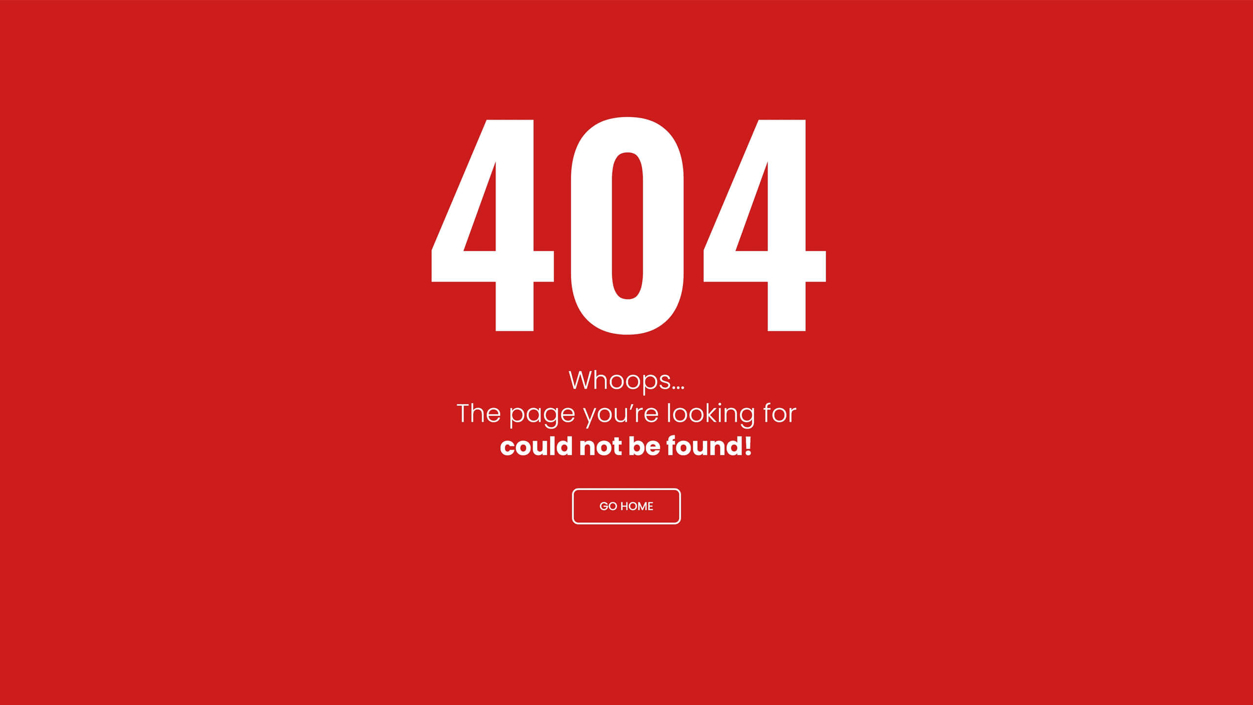 404 Error page Red style Layout by Divi.expert