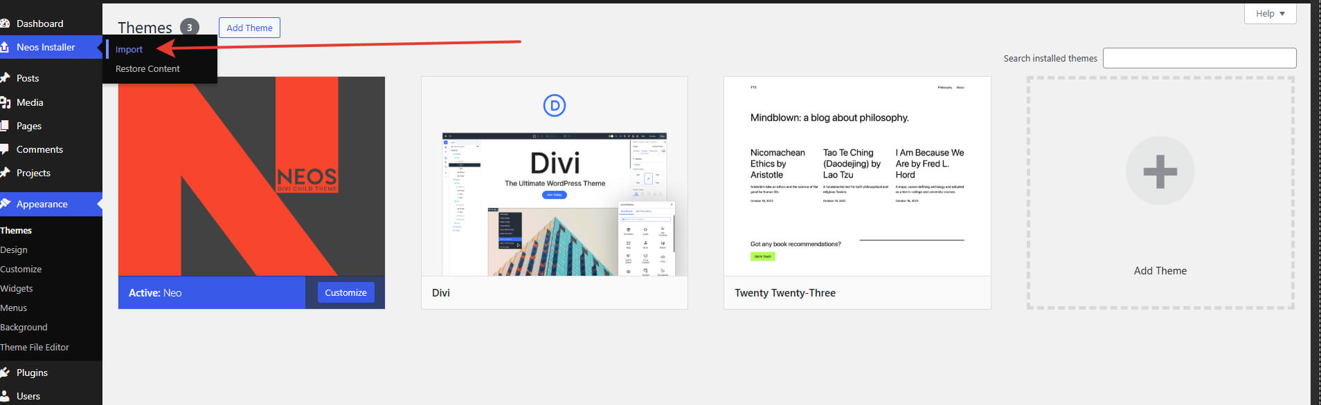 Divi 5 child theme installation step2